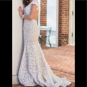 Backless White Lace Dress - Prom or Wedding